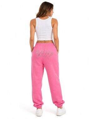 🆕✨Juicy Couture x Forever 21 Pink Rhinestone Logo Joggers